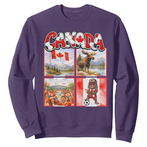 Proud Canada National Soccer Fan 2026 Gift Sweatshirt TS12 Purple Print Your Wear