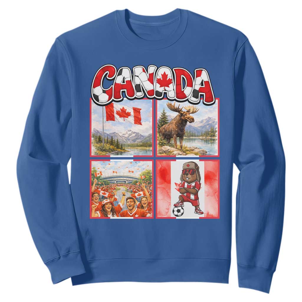 Proud Canada National Soccer Fan 2026 Gift Sweatshirt TS12 Royal Blue Print Your Wear