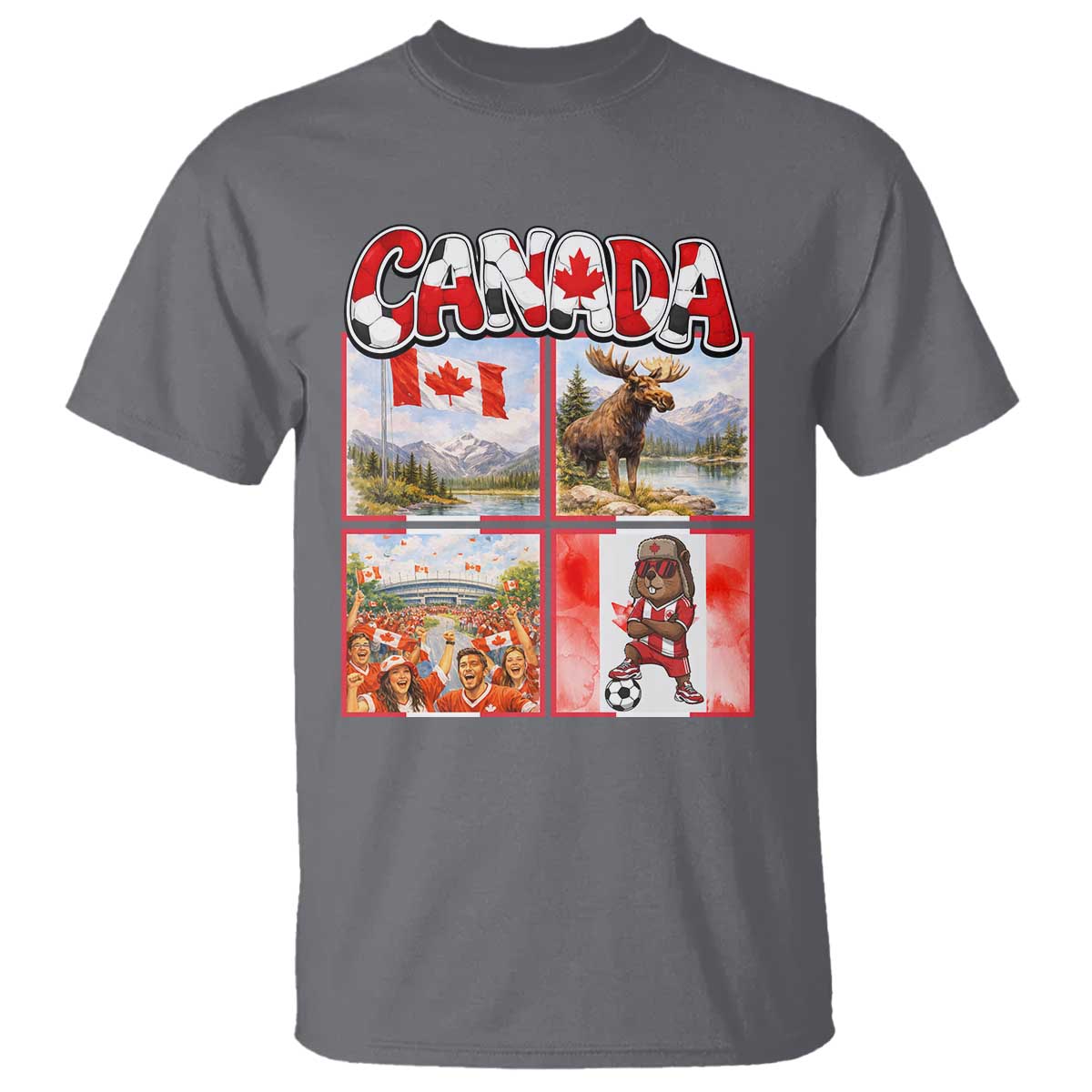 Proud Canada National Soccer Fan 2026 Gift T Shirt TS12 Charcoal Print Your Wear