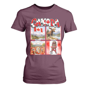 Proud Canada National Soccer Fan 2026 Gift T Shirt For Women TS12 Maroon Print Your Wear