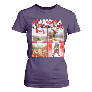 Proud Canada National Soccer Fan 2026 Gift T Shirt For Women TS12 Purple Print Your Wear