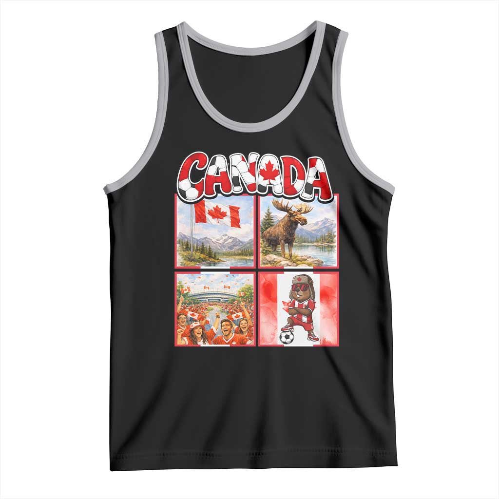 Proud Canada National Soccer Fan 2026 Gift Tank Top TS12 Black Athletic Heather Print Your Wear
