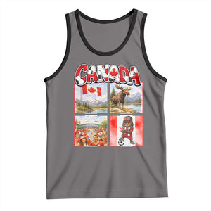 Proud Canada National Soccer Fan 2026 Gift Tank Top TS12 Deep Heather Black Print Your Wear