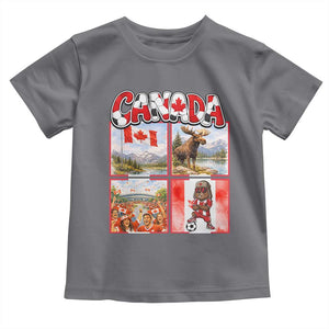 Proud Canada National Soccer Fan 2026 Gift Toddler T Shirt TS12 Charcoal Print Your Wear