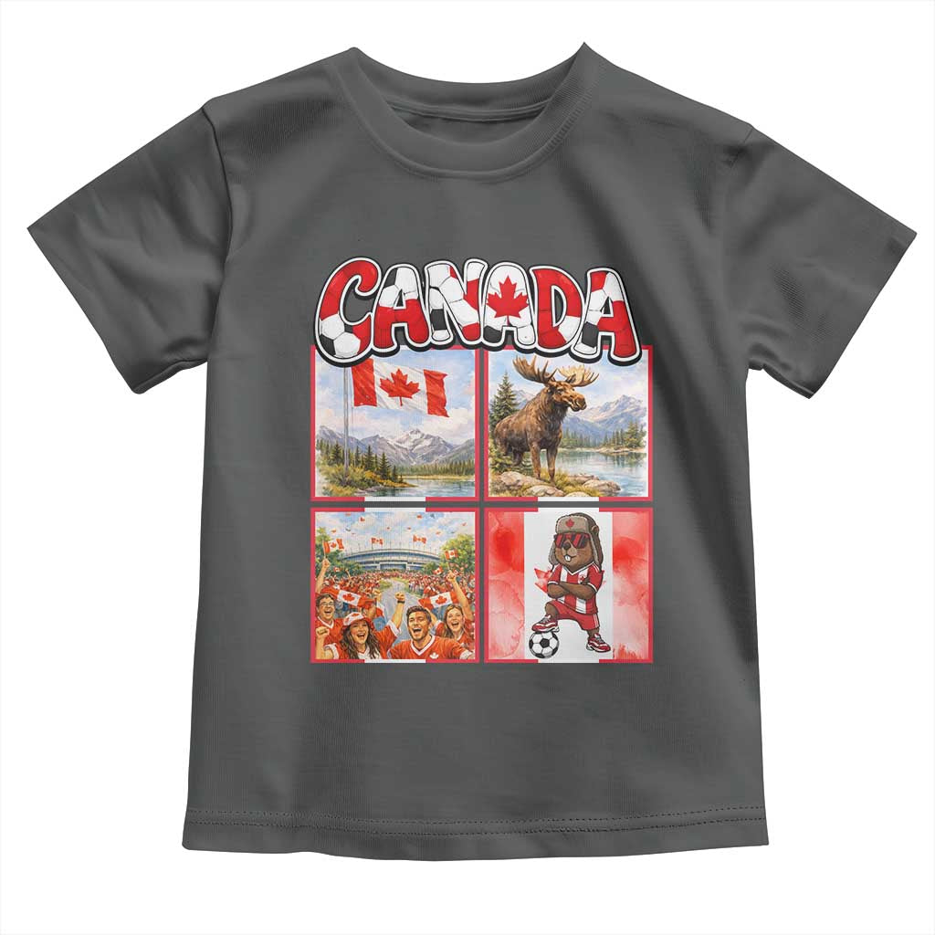 Proud Canada National Soccer Fan 2026 Gift Toddler T Shirt TS12 Dark Heather Print Your Wear