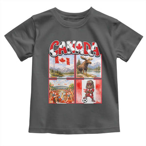 Proud Canada National Soccer Fan 2026 Gift Toddler T Shirt TS12 Dark Heather Print Your Wear