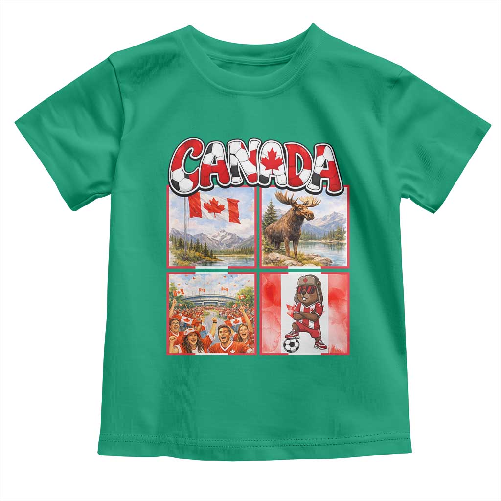 Proud Canada National Soccer Fan 2026 Gift Toddler T Shirt TS12 Irish Green Print Your Wear