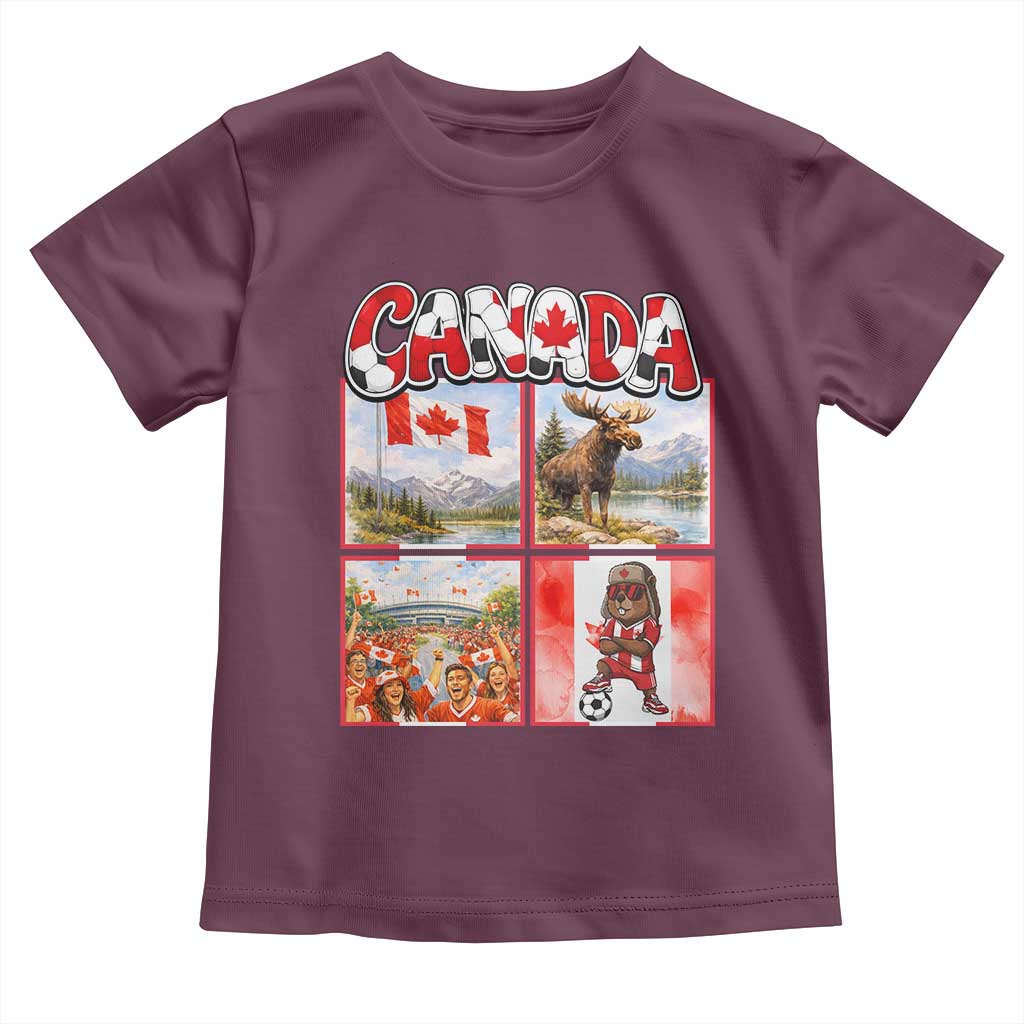 Proud Canada National Soccer Fan 2026 Gift Toddler T Shirt TS12 Maroon Print Your Wear