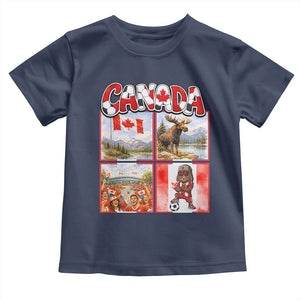 Proud Canada National Soccer Fan 2026 Gift Toddler T Shirt TS12 Navy Print Your Wear
