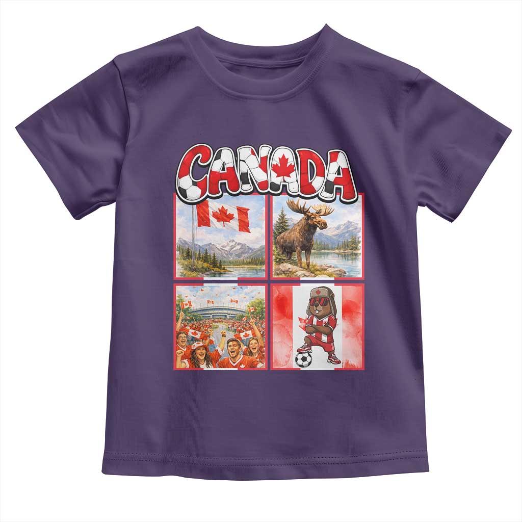 Proud Canada National Soccer Fan 2026 Gift Toddler T Shirt TS12 Purple Print Your Wear
