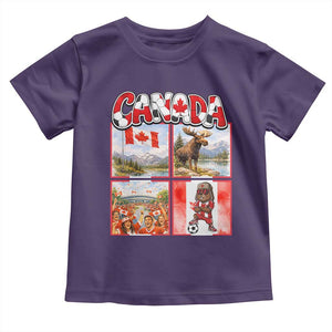 Proud Canada National Soccer Fan 2026 Gift Toddler T Shirt TS12 Purple Print Your Wear