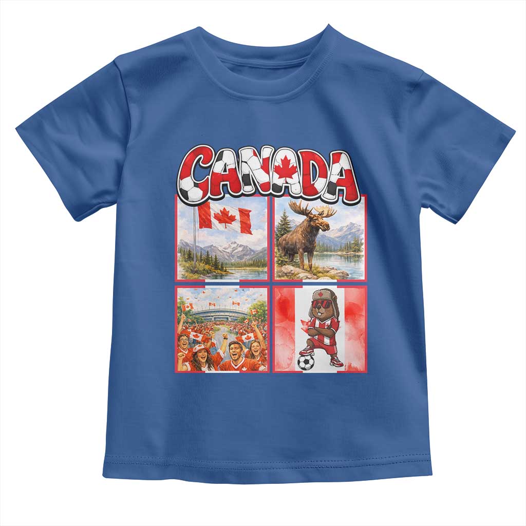 Proud Canada National Soccer Fan 2026 Gift Toddler T Shirt TS12 Royal Blue Print Your Wear