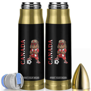 Proud Canada Soccer Beaver Bullet Tumbler Funny Football Fan Gift TS12 Black Print Your Wear