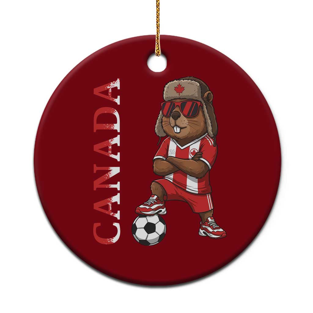 Proud Canada Soccer Beaver Ceramic Ornament Funny Football Fan Gift TS12 1pc Red Print Your Wear