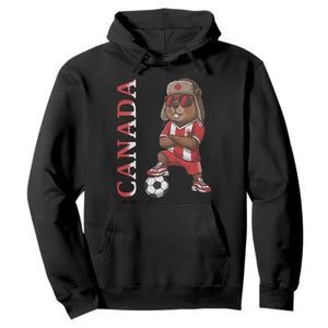 Proud Canada Soccer Beaver Hoodie Funny Football Fan Gift TS12 Black Print Your Wear