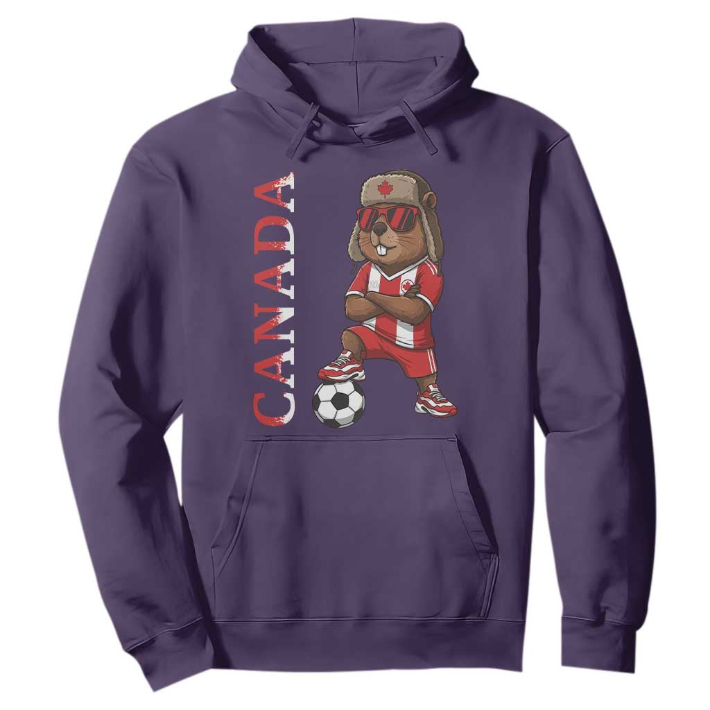 Proud Canada Soccer Beaver Hoodie Funny Football Fan Gift TS12 Purple Print Your Wear