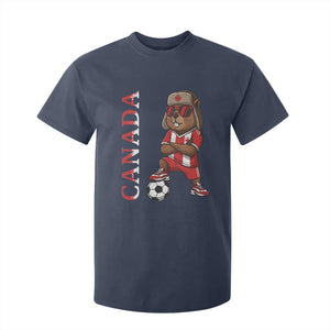Proud Canada Soccer Beaver T Shirt For Kid Funny Football Fan Gift TS12 Navy Print Your Wear