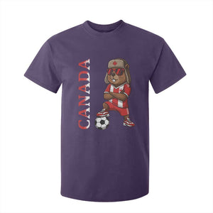 Proud Canada Soccer Beaver T Shirt For Kid Funny Football Fan Gift TS12 Purple Print Your Wear
