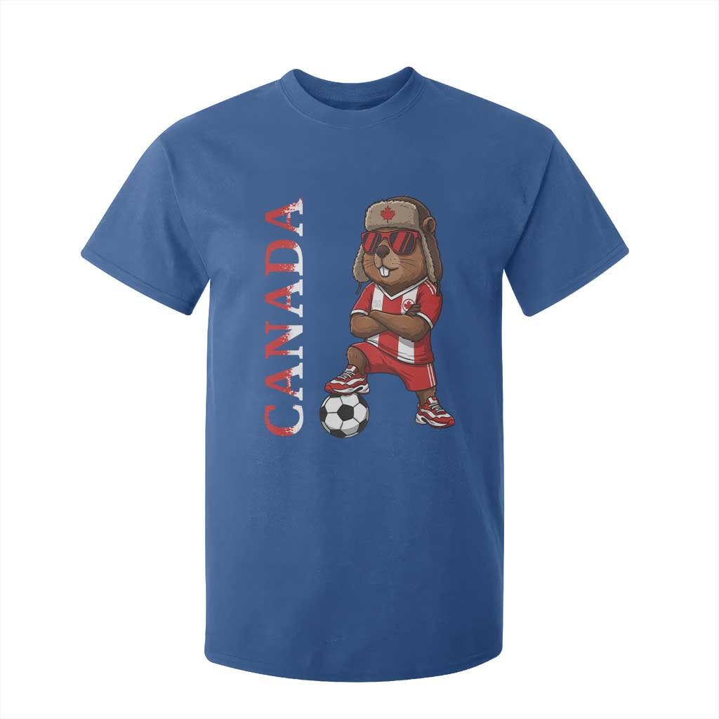 Proud Canada Soccer Beaver T Shirt For Kid Funny Football Fan Gift TS12 Royal Blue Print Your Wear