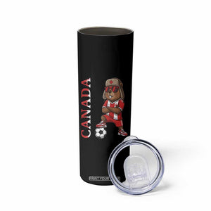 Proud Canada Soccer Beaver Skinny Tumbler Funny Football Fan Gift TS12 Print Your Wear
