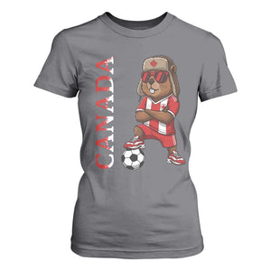 Proud Canada Soccer Beaver T Shirt For Women Funny Football Fan Gift TS12 Charcoal Print Your Wear