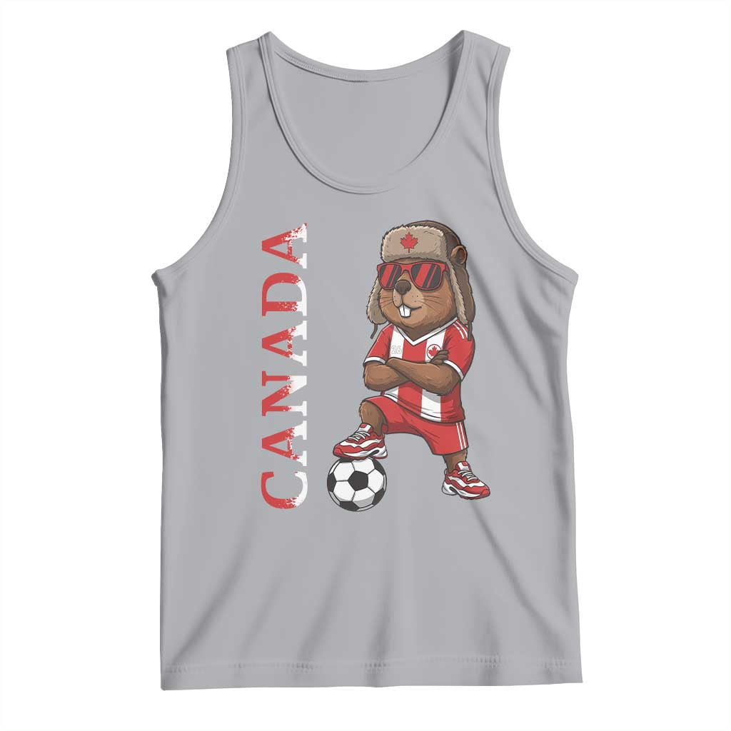Proud Canada Soccer Beaver Tank Top Funny Football Fan Gift TS12 Athletic Heather Print Your Wear