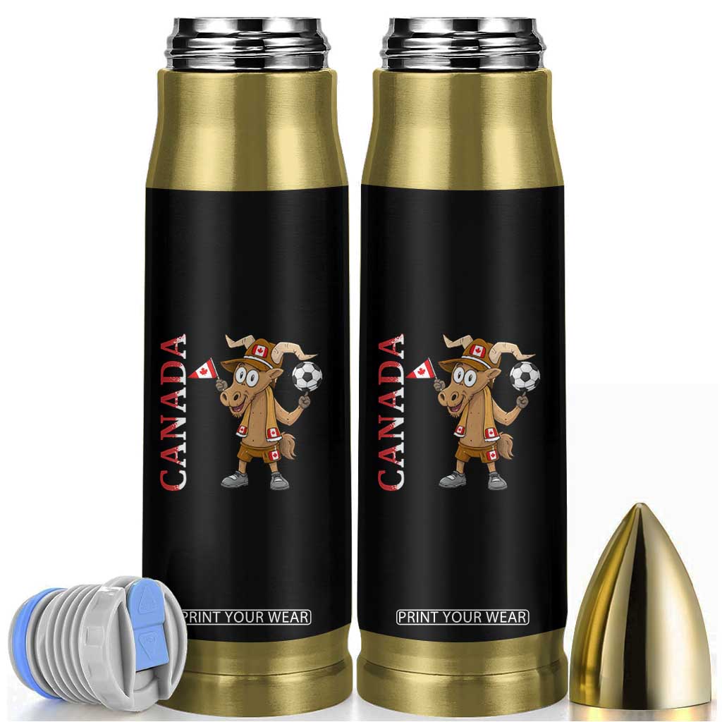 Proud Canada Soccer Moose Bullet Tumbler Canadian Football Fan TS12 Black Print Your Wear