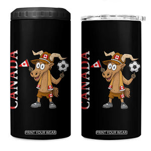 Proud Canada Soccer Moose 4 in 1 Can Cooler Tumbler Canadian Football Fan TS12 One Size: 16 oz Black Print Your Wear