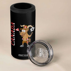 Proud Canada Soccer Moose 4 in 1 Can Cooler Tumbler Canadian Football Fan TS12 Print Your Wear