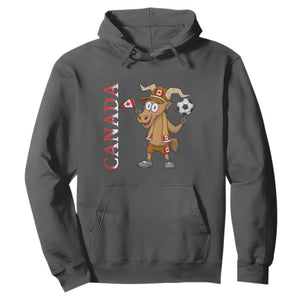 Proud Canada Soccer Moose Hoodie Canadian Football Fan TS12 Dark Heather Print Your Wear