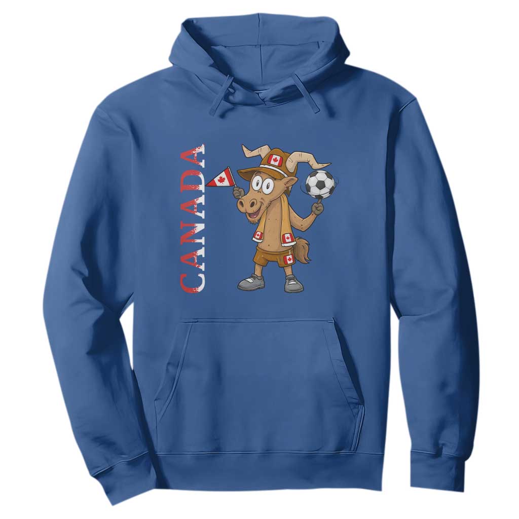 Proud Canada Soccer Moose Hoodie Canadian Football Fan TS12 Royal Blue Print Your Wear