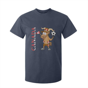 Proud Canada Soccer Moose T Shirt For Kid Canadian Football Fan TS12 Navy Print Your Wear