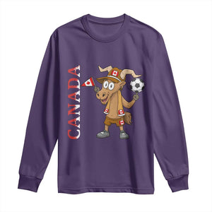 Proud Canada Soccer Moose Long Sleeve Shirt Canadian Football Fan TS12 Purple Print Your Wear