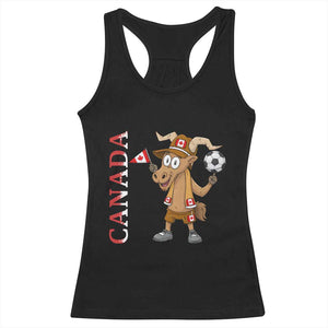 Proud Canada Soccer Moose Racerback Tank Top Canadian Football Fan TS12 Black Print Your Wear