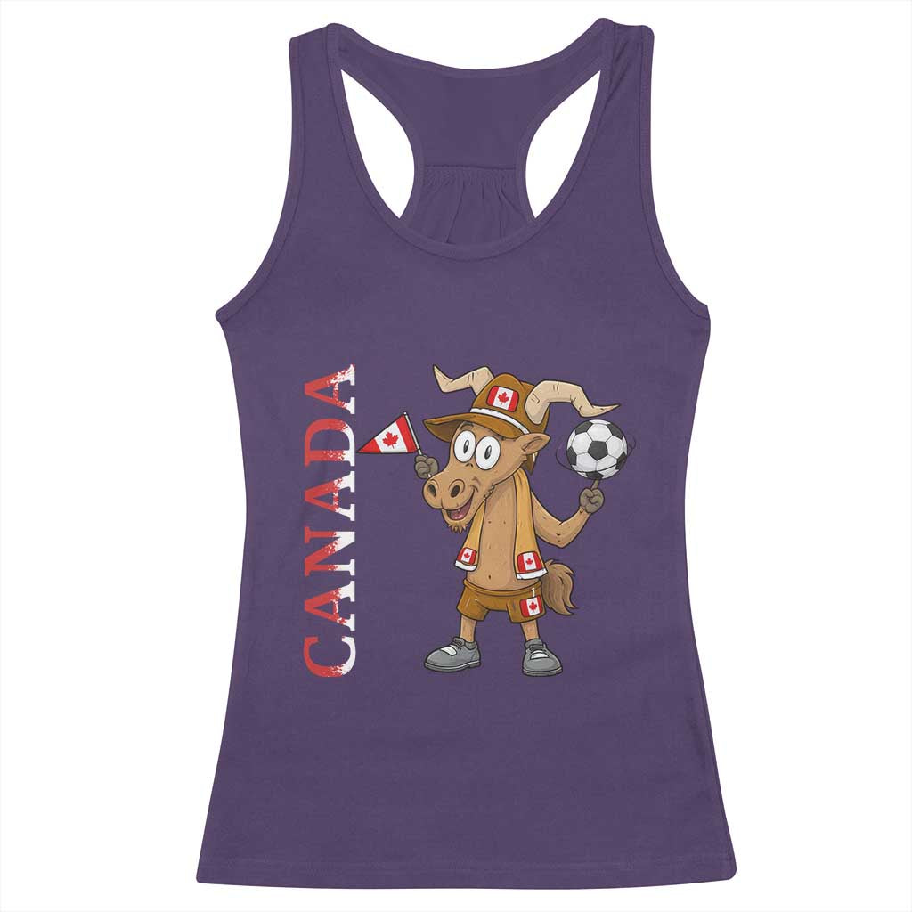 Proud Canada Soccer Moose Racerback Tank Top Canadian Football Fan TS12 Purple Print Your Wear