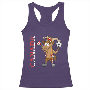 Proud Canada Soccer Moose Racerback Tank Top Canadian Football Fan TS12 Purple Print Your Wear