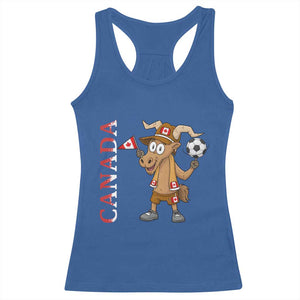 Proud Canada Soccer Moose Racerback Tank Top Canadian Football Fan TS12 Royal Blue Print Your Wear