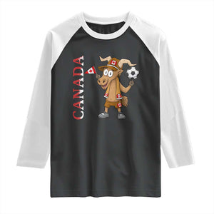 Proud Canada Soccer Moose Raglan Shirt Canadian Football Fan TS12 Black White Print Your Wear