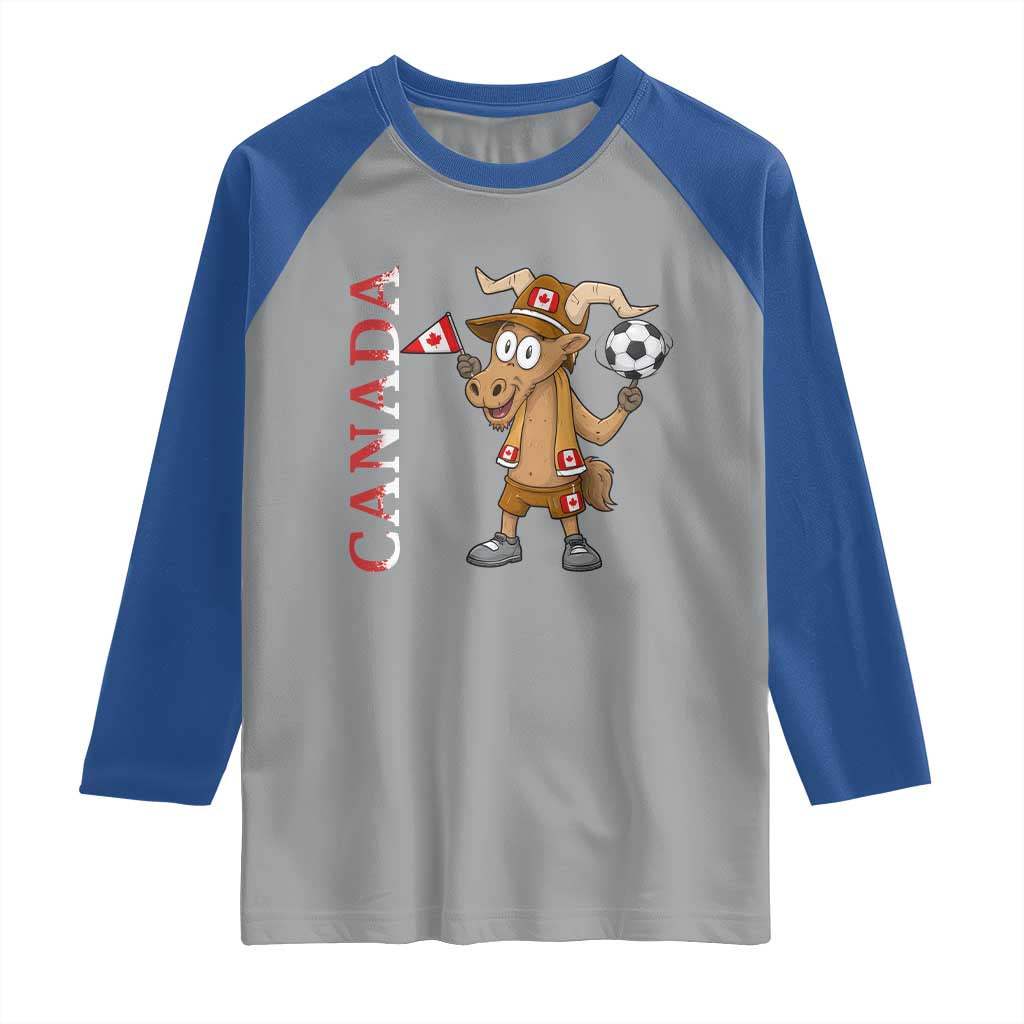 Proud Canada Soccer Moose Raglan Shirt Canadian Football Fan TS12 Sport Gray Royal Print Your Wear