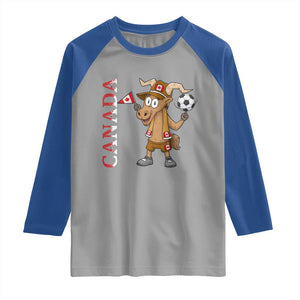 Proud Canada Soccer Moose Raglan Shirt Canadian Football Fan TS12 Sport Gray Royal Print Your Wear