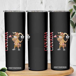 Proud Canada Soccer Moose Skinny Tumbler Canadian Football Fan TS12 Print Your Wear