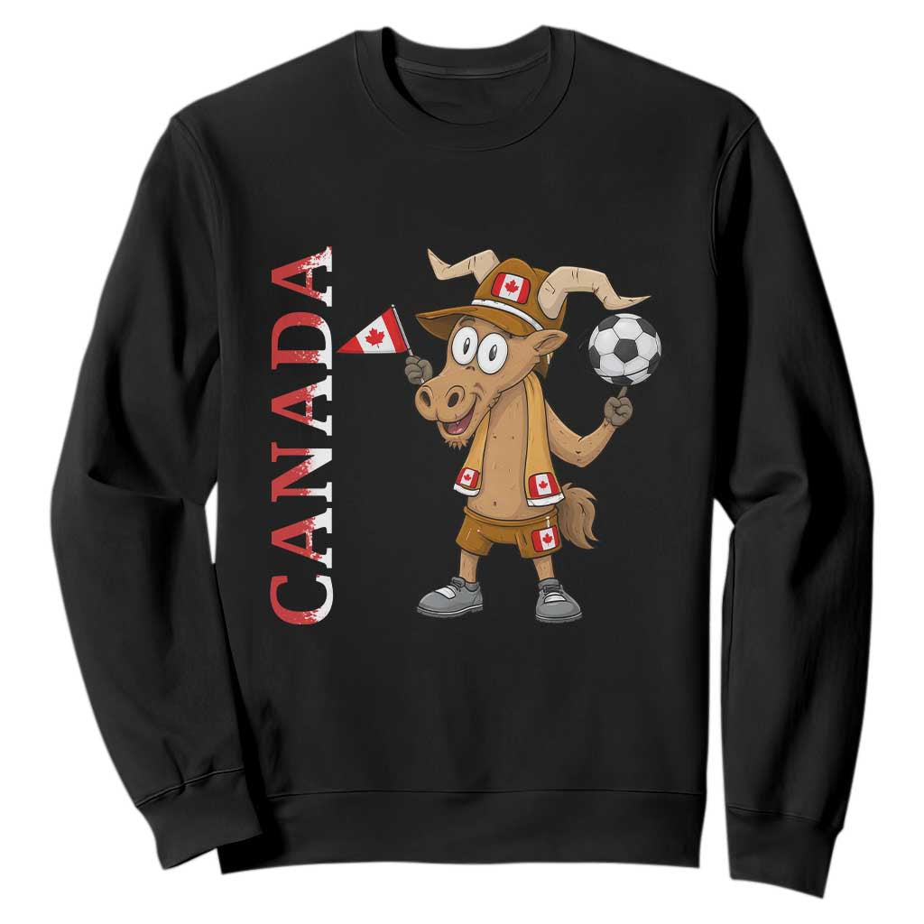 Proud Canada Soccer Moose Sweatshirt Canadian Football Fan TS12 Black Print Your Wear