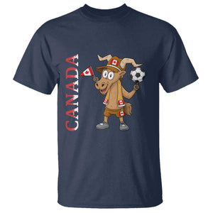 Proud Canada Soccer Moose T Shirt Canadian Football Fan TS12 Navy Print Your Wear