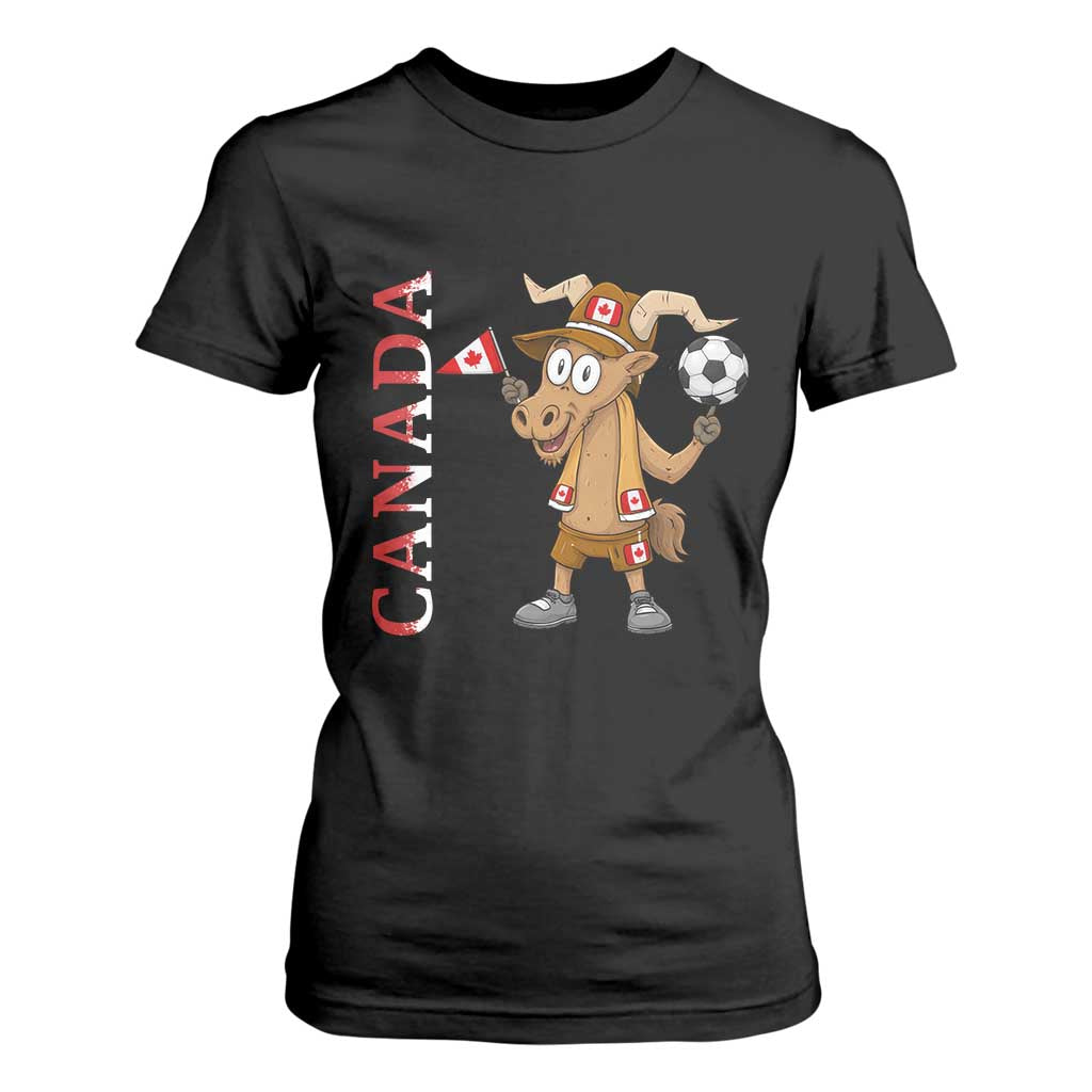 Proud Canada Soccer Moose T Shirt For Women Canadian Football Fan TS12 Black Print Your Wear