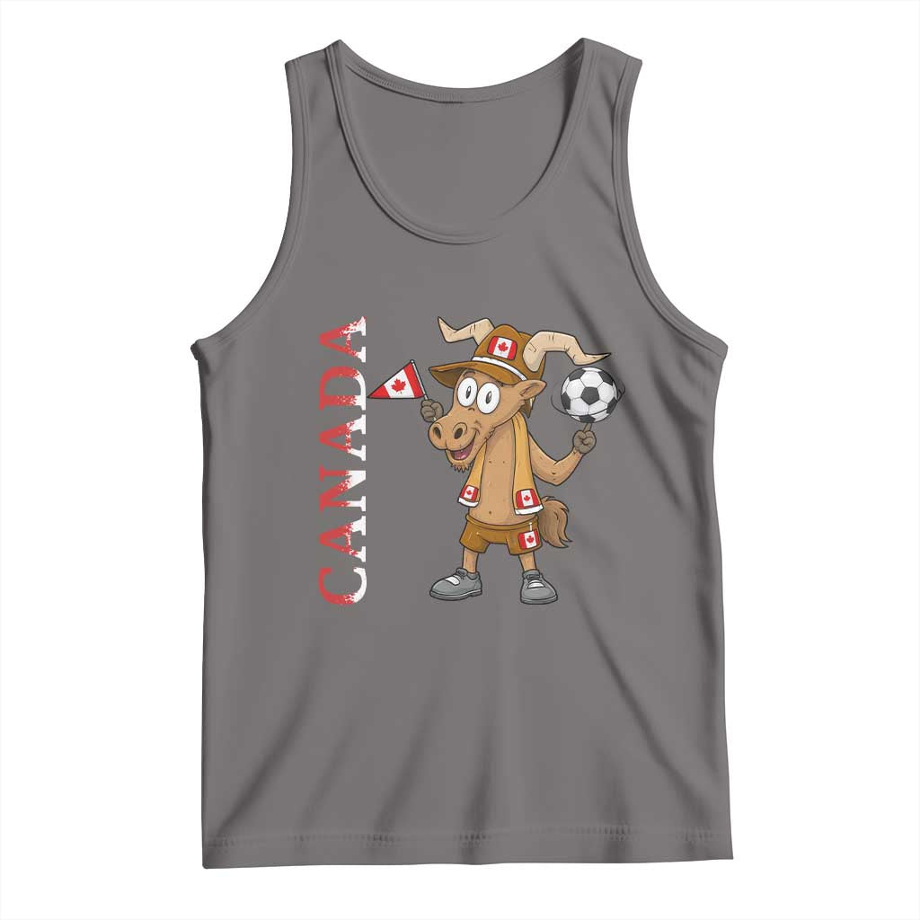 Proud Canada Soccer Moose Tank Top Canadian Football Fan TS12 Deep Heather Print Your Wear