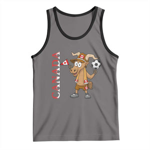Proud Canada Soccer Moose Tank Top Canadian Football Fan TS12 Deep Heather Black Print Your Wear