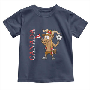 Proud Canada Soccer Moose Toddler T Shirt Canadian Football Fan TS12 Navy Print Your Wear