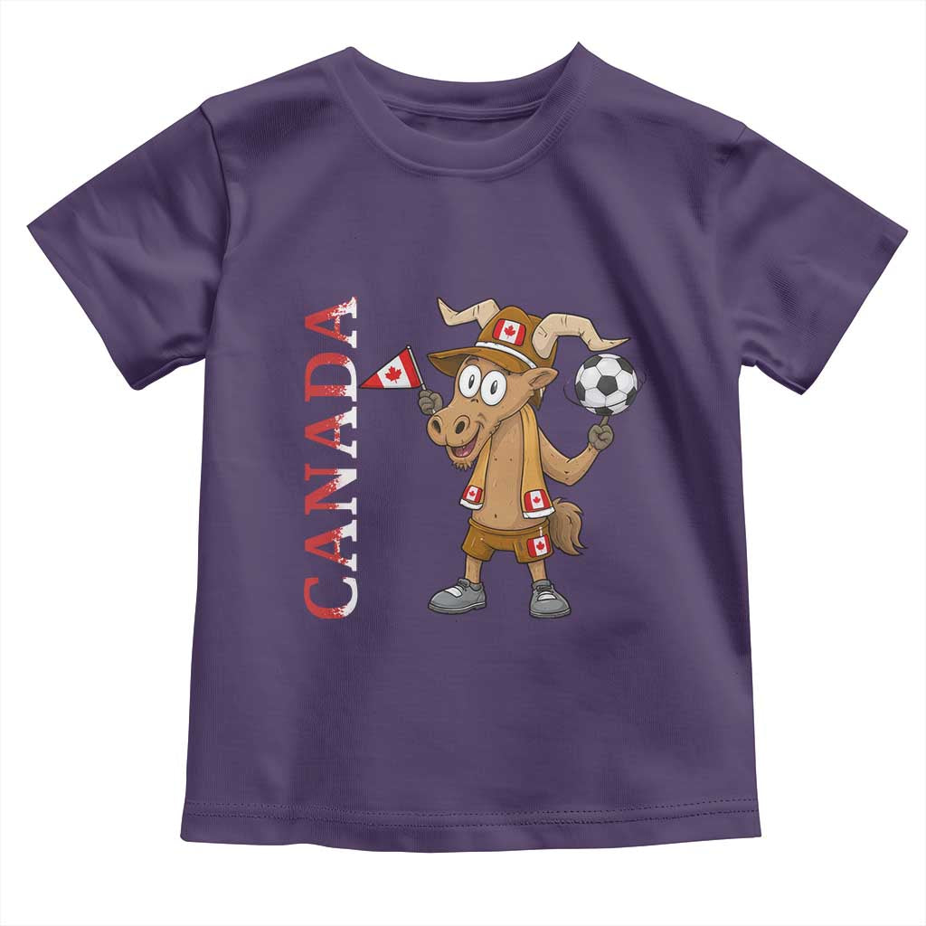 Proud Canada Soccer Moose Toddler T Shirt Canadian Football Fan TS12 Purple Print Your Wear