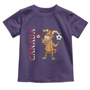 Proud Canada Soccer Moose Toddler T Shirt Canadian Football Fan TS12 Purple Print Your Wear
