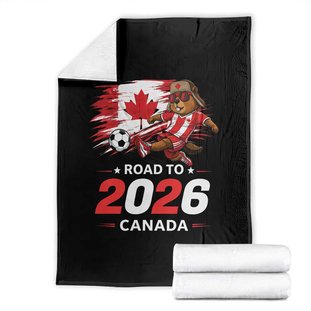 Proud Canada Soccer Beaver Throw Blanket Road To 2026 TS12 Black Print Your Wear